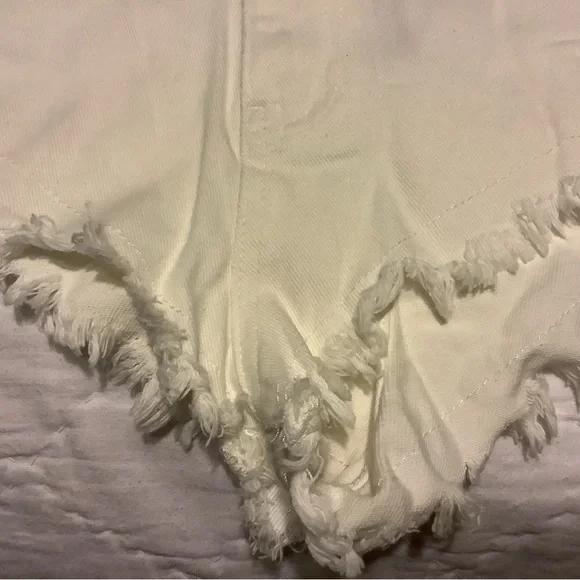 New Nasty Gal Raw Hem Denim Cheeky Shorts - Picture 4 of 6